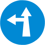 Compulsory ahead or turn left