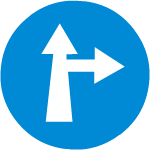Compulsory ahead or turn right