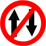 Vehicles prohibited in both directions