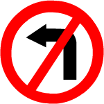 Left turn prohibited