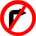 Right turn prohibited