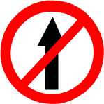 Straight ahead prohibited
