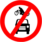 All vehicles prohibited (both directions)